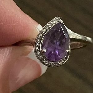 Womens amethyst ring